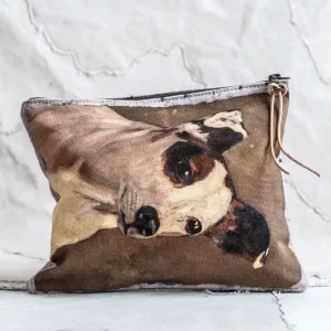 SWARM: CANVAS PAINTED CLUTCH - TERRIER