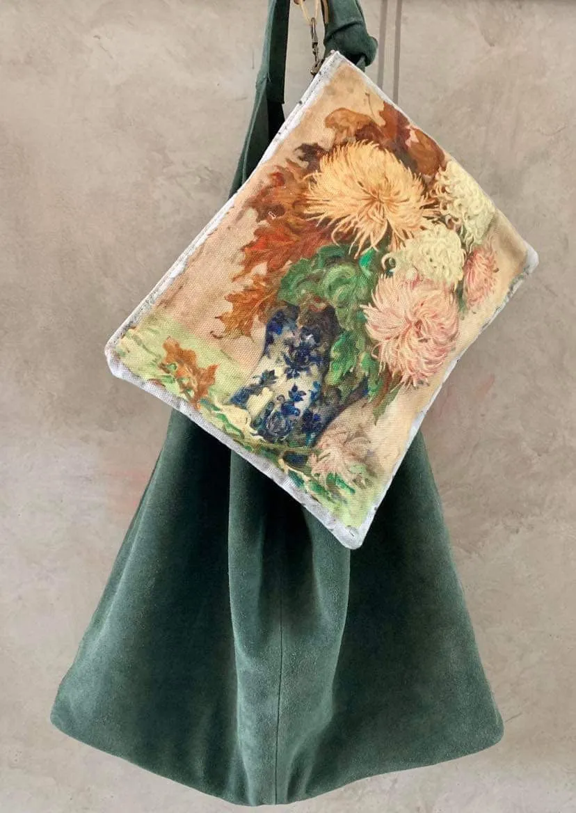 SWARM CANVAS PAINTING CLUTCH - CHRYSANTHEMUM