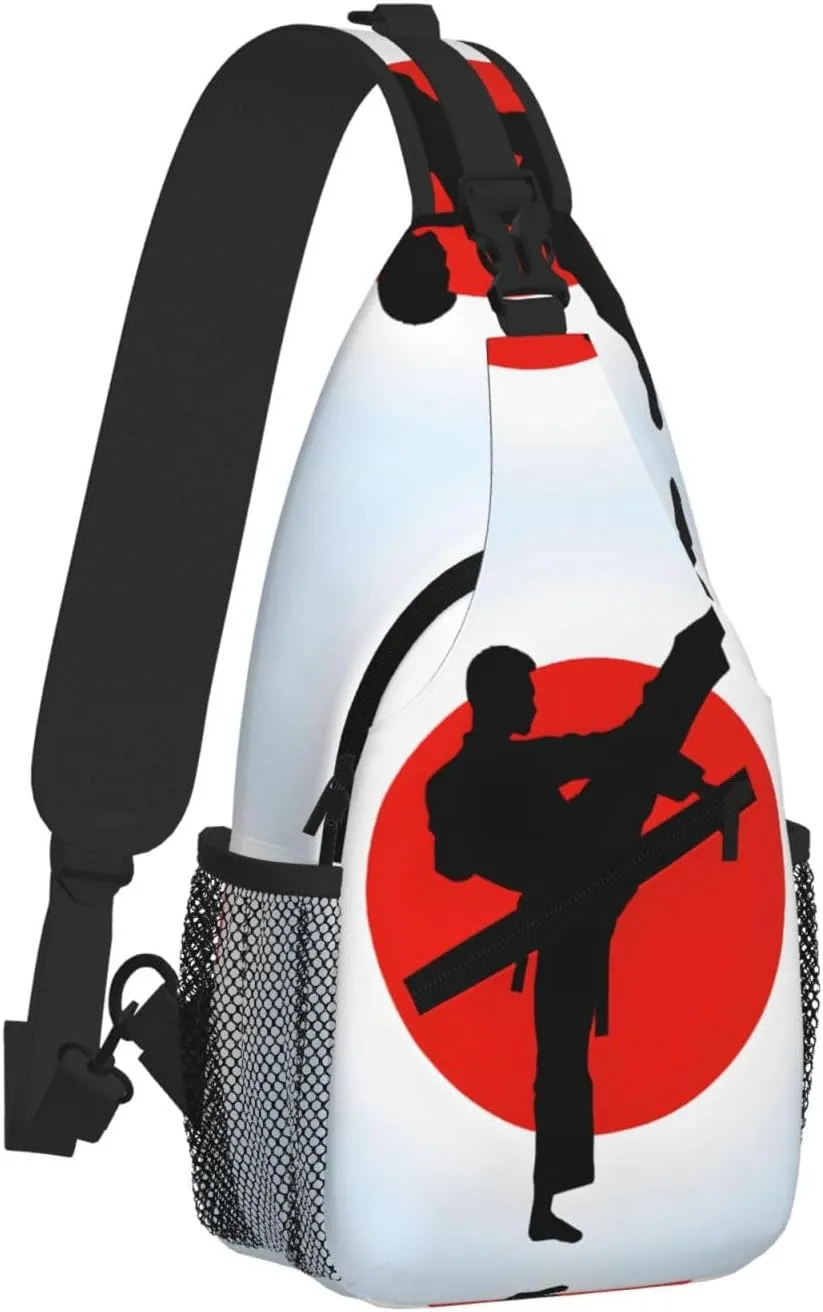 Taekwondo Design Print Cross Chest Bag Diagonally For Short-Distance Travel And Daily Use