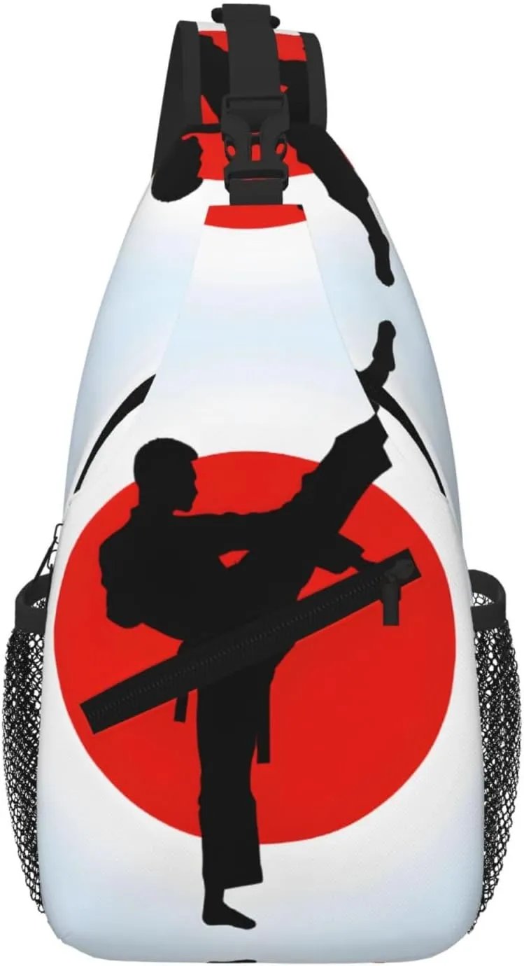 Taekwondo Design Print Cross Chest Bag Diagonally For Short-Distance Travel And Daily Use