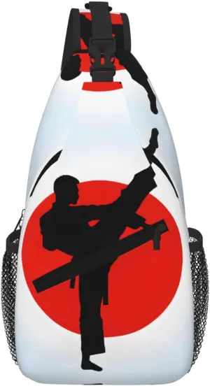Taekwondo Design Print Cross Chest Bag Diagonally For Short-Distance Travel And Daily Use