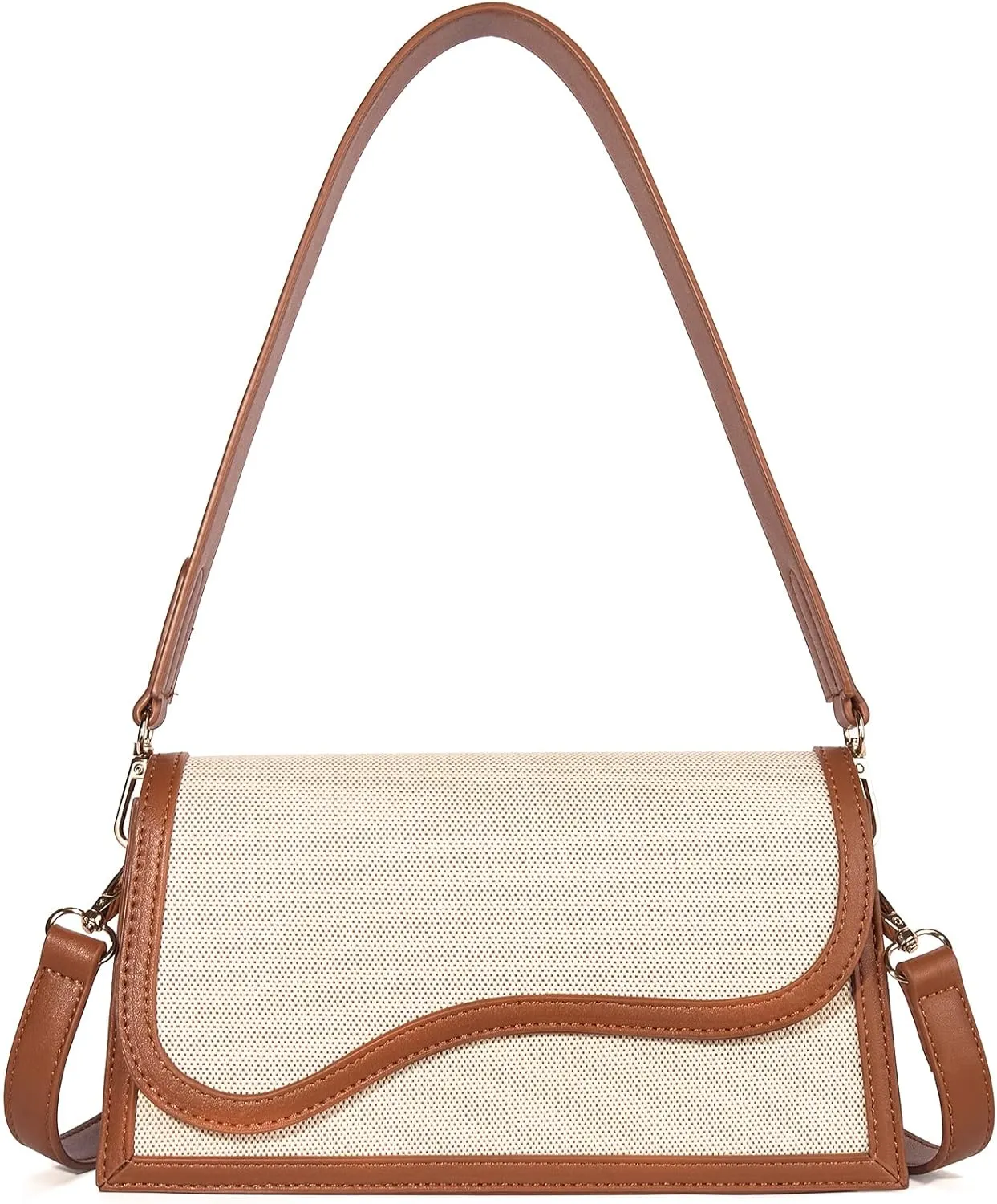 Telena Shoulder Bag for Women Vegan Leather Women's Shoulder Purses Handbags with 2 Removable Strap Crossbody Bag Purses