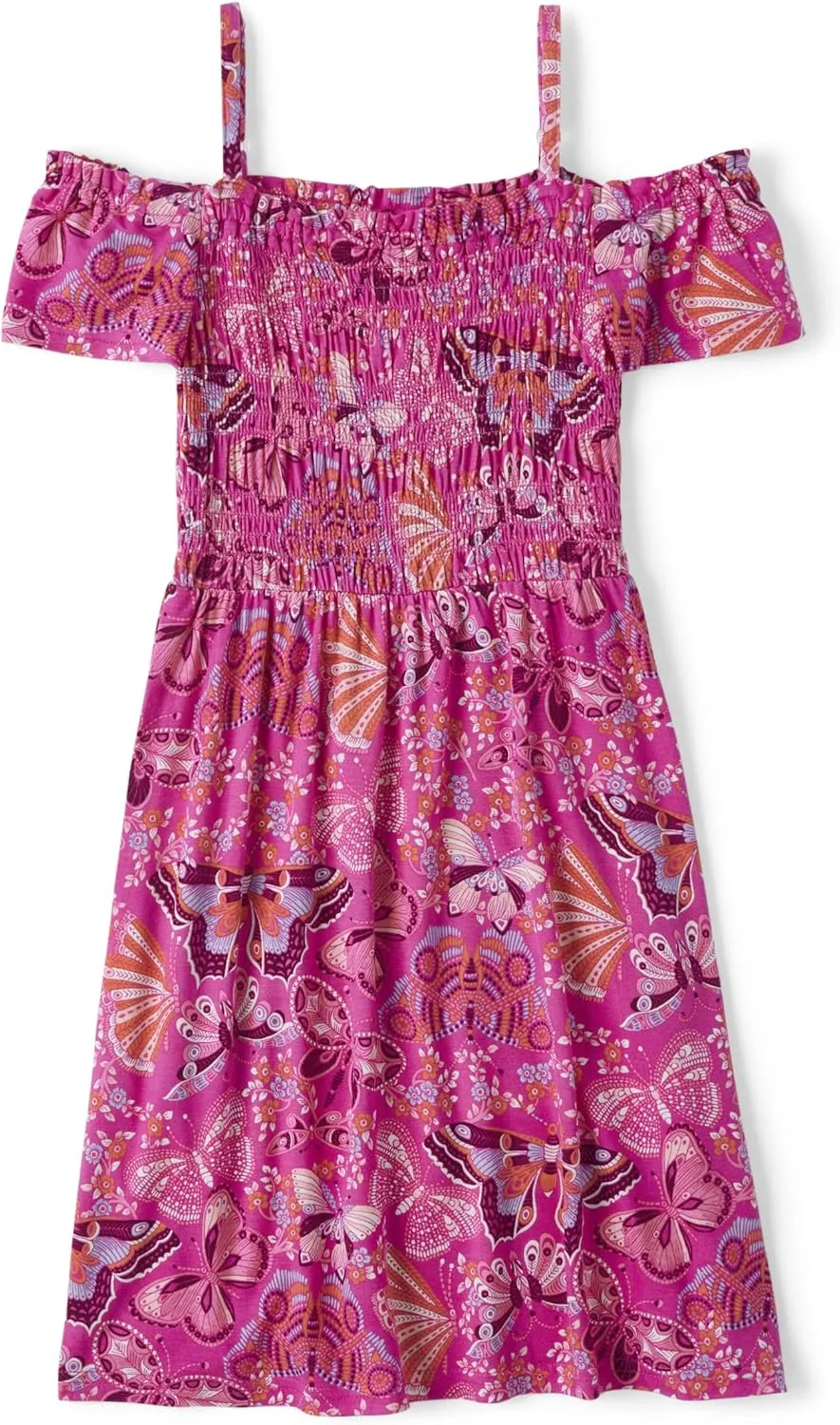 The Children's Place Girls' Short Sleeve Cold Shoulder Dress