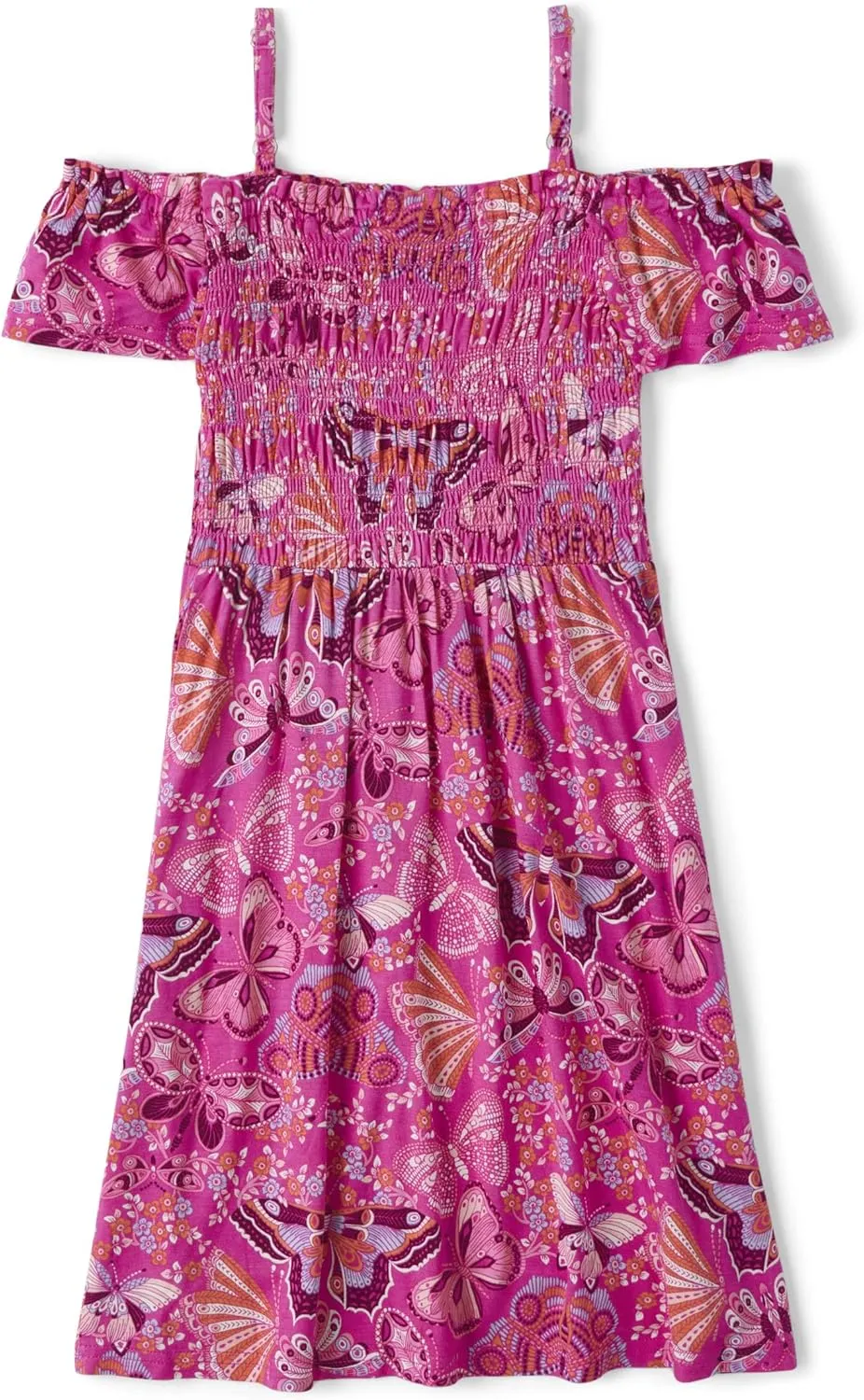 The Children's Place Girls' Short Sleeve Cold Shoulder Dress