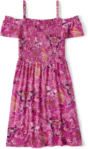 The Children's Place Girls' Short Sleeve Cold Shoulder Dress