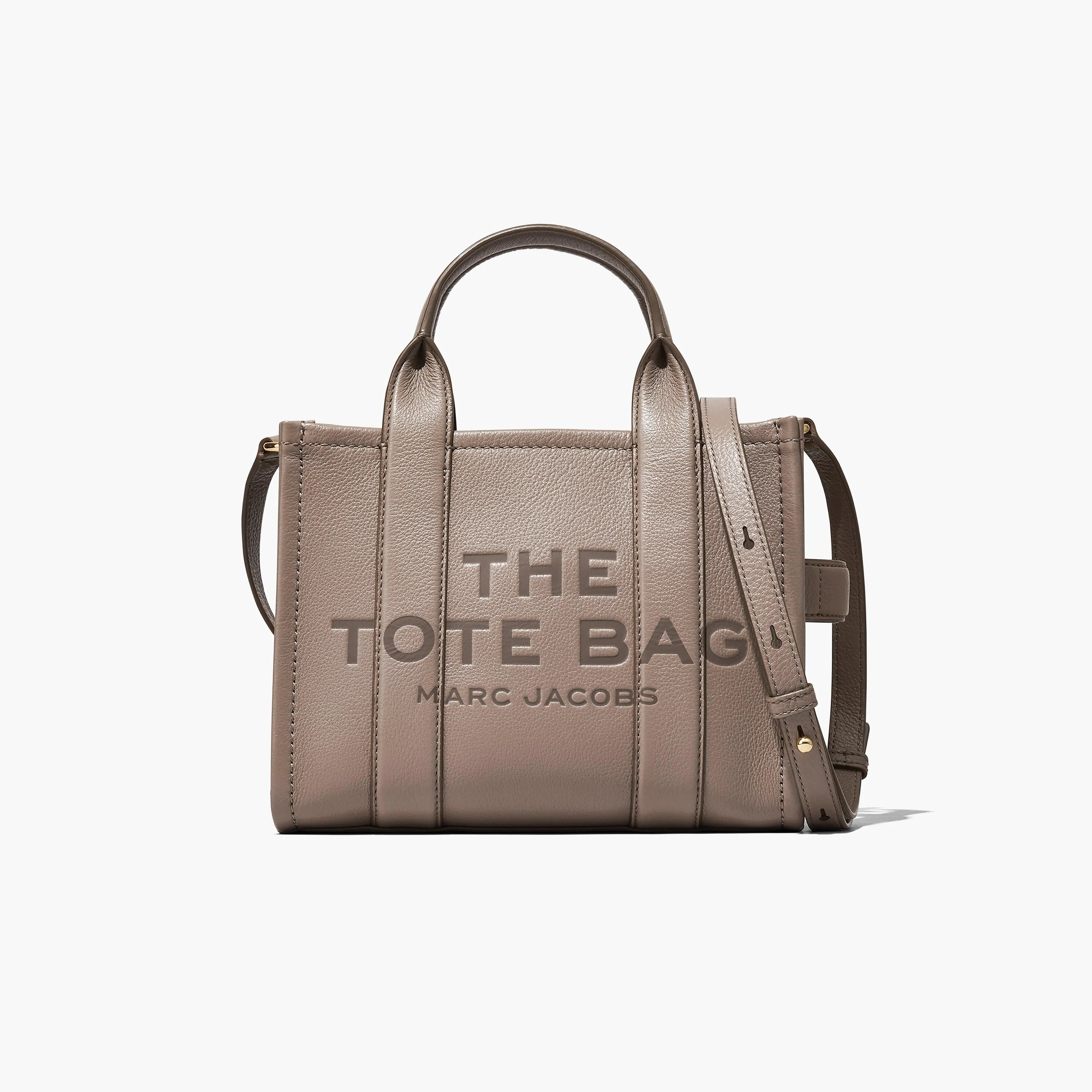 The Leather Medium Tote Bag in Cement