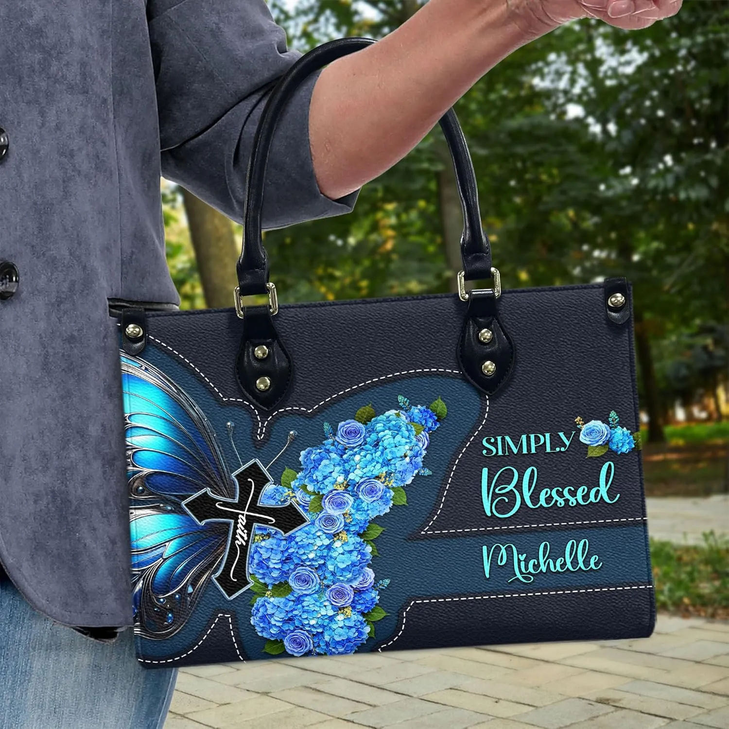 THUYPT Personalized Christian Leather Handbags, Handbag & Purse With Bible Verse Religious Tote Bag, Gift for Her, Religious Leather Handbag Gift for Women (06)