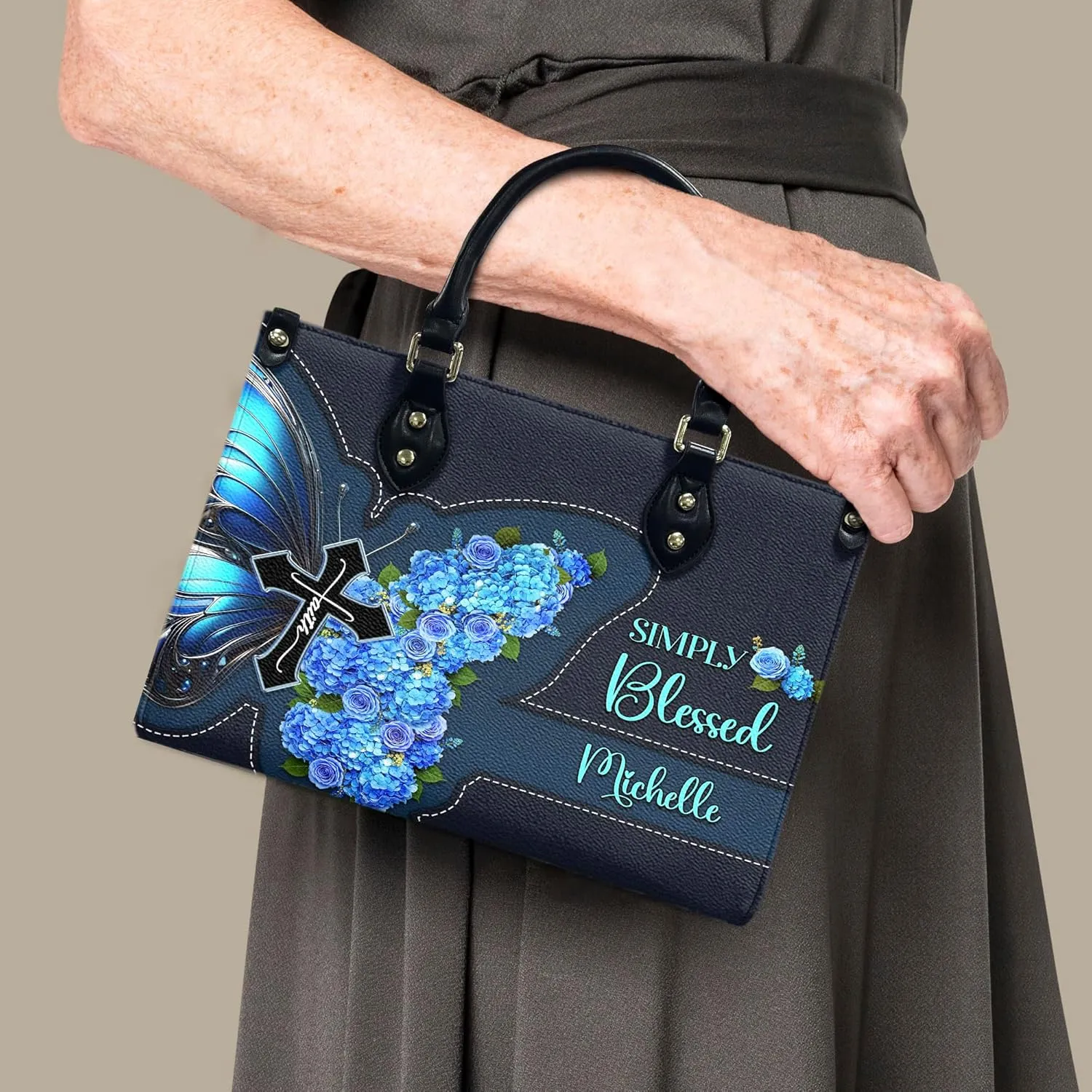 THUYPT Personalized Christian Leather Handbags, Handbag & Purse With Bible Verse Religious Tote Bag, Gift for Her, Religious Leather Handbag Gift for Women (06)