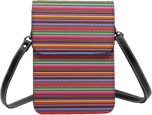 Tiger Stripes Leather Crossbody Cell Phone Purse Small Wallet Bags Adjustable Phone Bag for Women