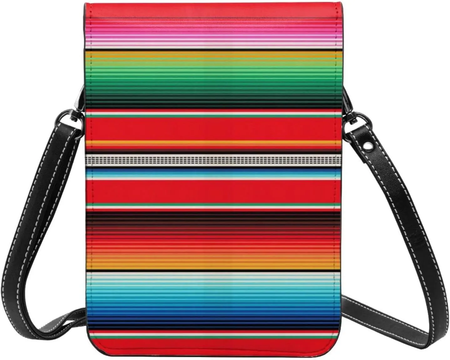 Tiger Stripes Leather Crossbody Cell Phone Purse Small Wallet Bags Adjustable Phone Bag for Women