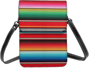 Tiger Stripes Leather Crossbody Cell Phone Purse Small Wallet Bags Adjustable Phone Bag for Women