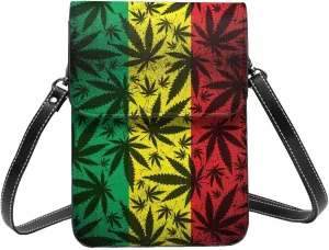 Tiger Stripes Leather Crossbody Cell Phone Purse Small Wallet Bags Adjustable Phone Bag for Women