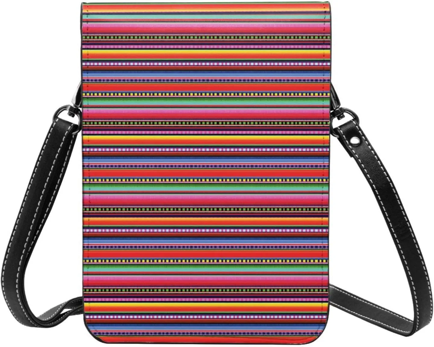 Tiger Stripes Leather Crossbody Cell Phone Purse Small Wallet Bags Adjustable Phone Bag for Women