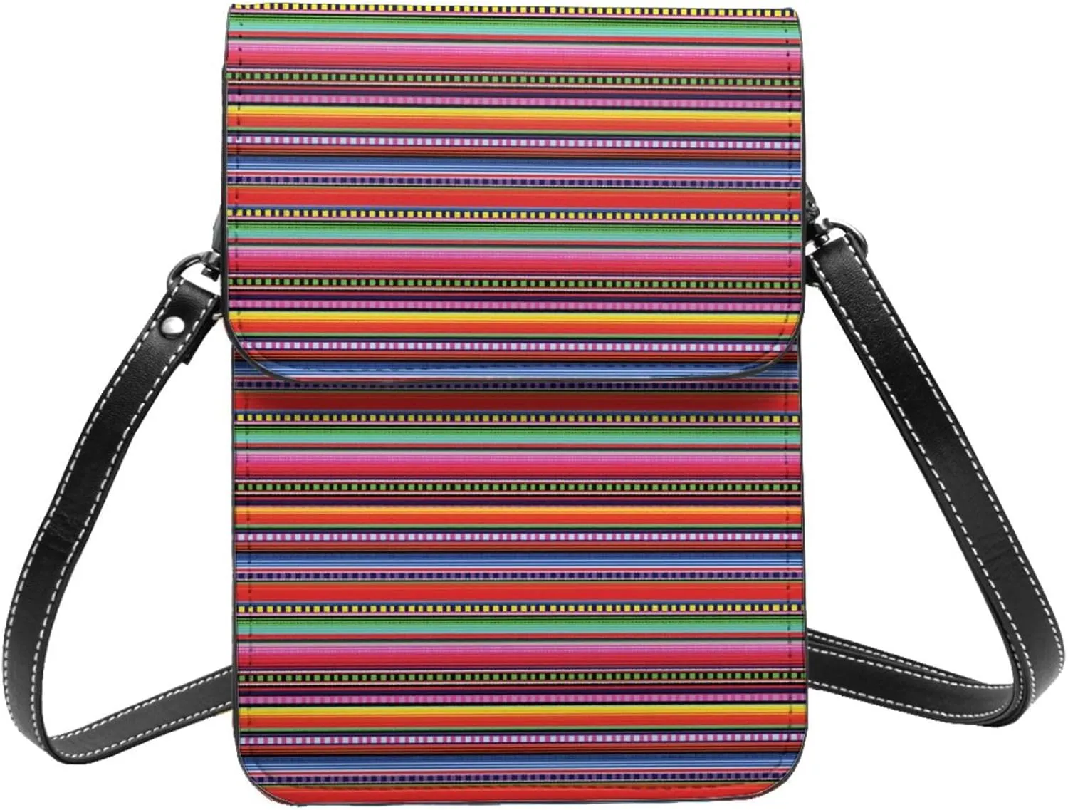 Tiger Stripes Leather Crossbody Cell Phone Purse Small Wallet Bags Adjustable Phone Bag for Women