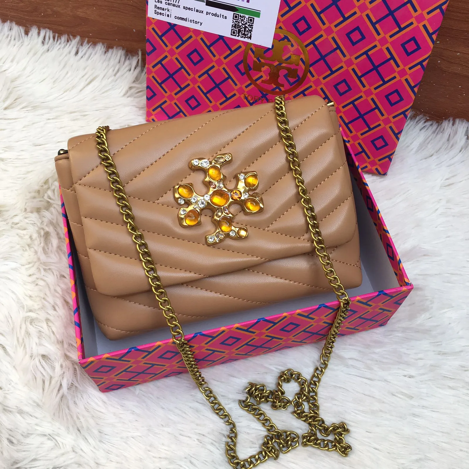 TORY BURCH Kira Embellished Shoulder Bag