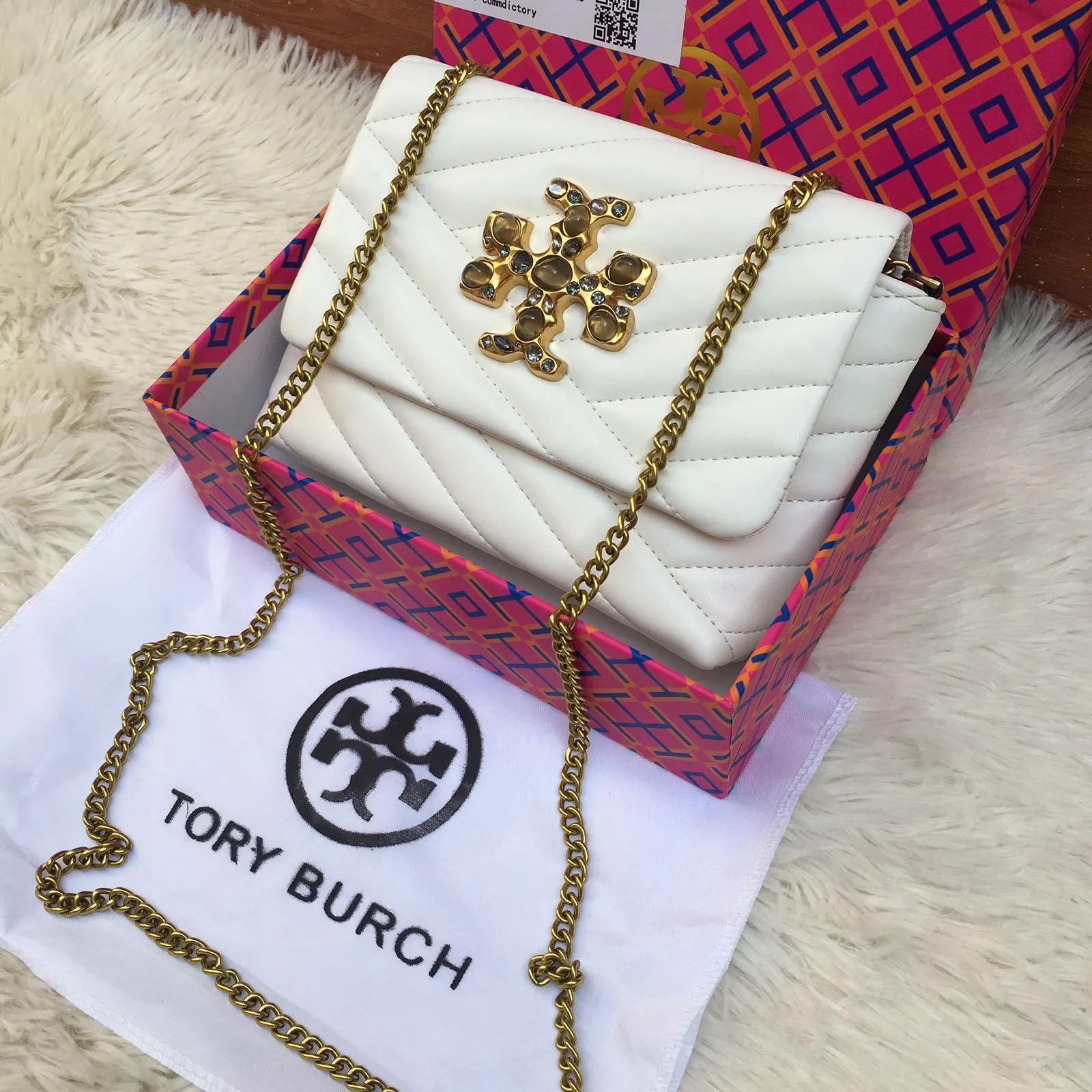 TORY BURCH Kira Embellished Shoulder Bag