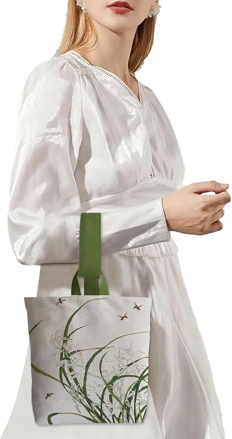 Tote Bag for Women Oxford Cloth Handbag Bucket Bag with Magnetic Snap Closure