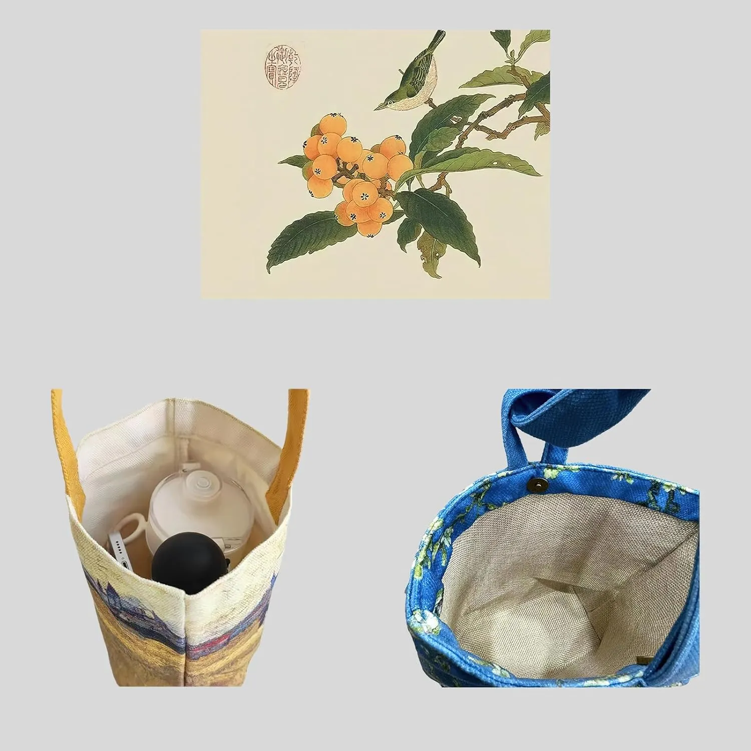 Tote Bag for Women Oxford Cloth Handbag Bucket Bag with Magnetic Snap Closure
