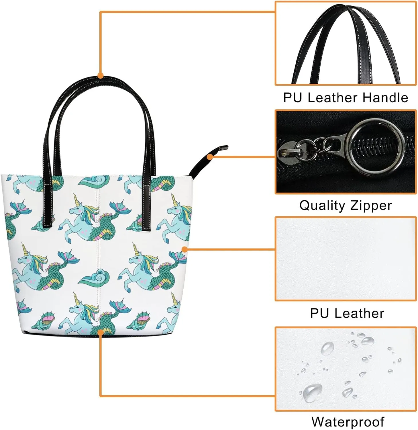 Tote Bag for Women PU Leather Handbags Women's Crossbody Handbags Work Tote Bags for Women Coachbags Tote Bag with Zipper