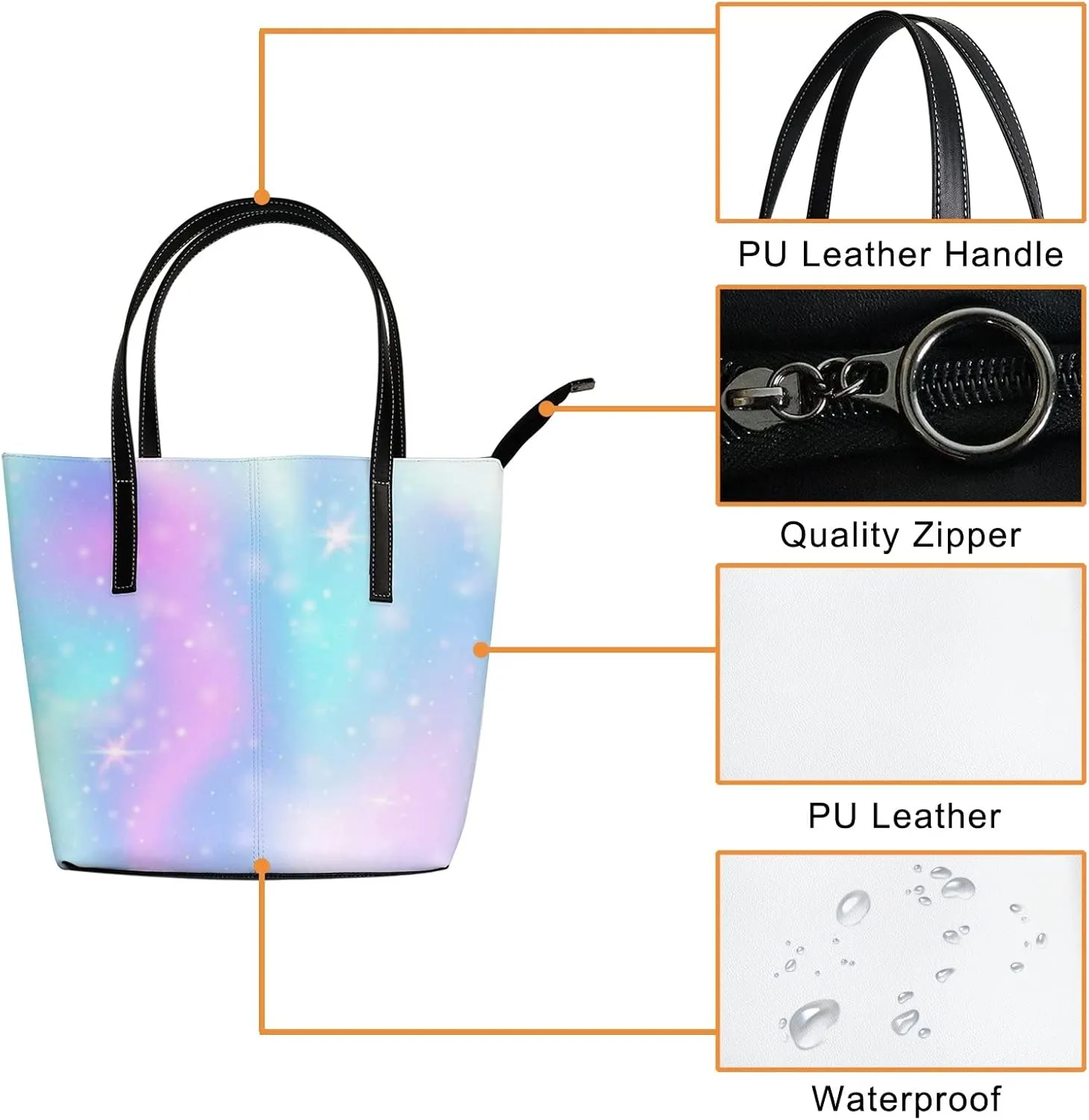 Tote Bag for Women PU Leather Handbags Women's Crossbody Handbags Work Tote Bags for Women Coachbags Tote Bag with Zipper