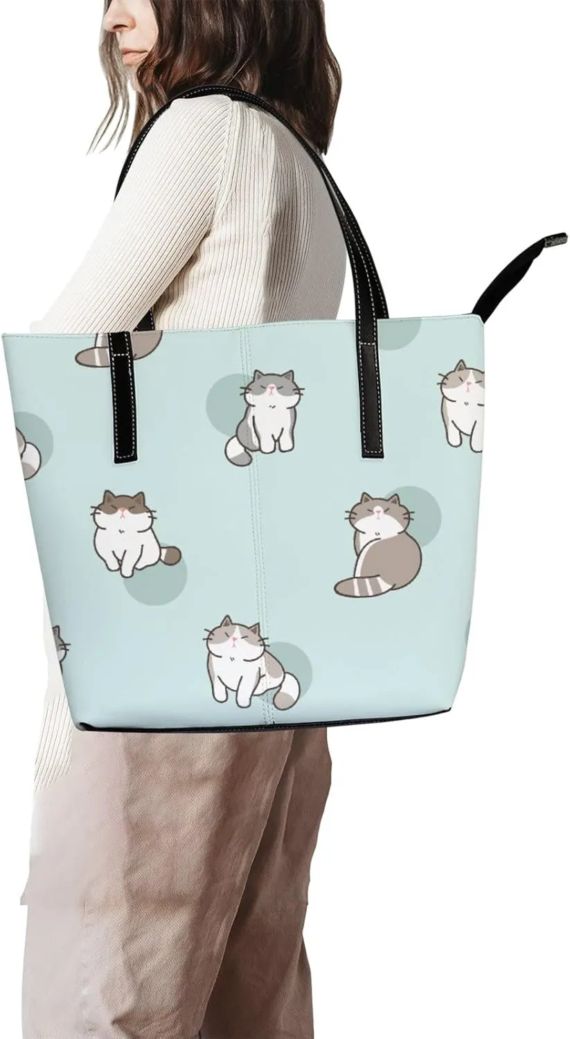 Tote Bag for Women PU Leather Handbags Women's Crossbody Handbags Work Tote Bags for Women Coachbags Tote Bag with Zipper