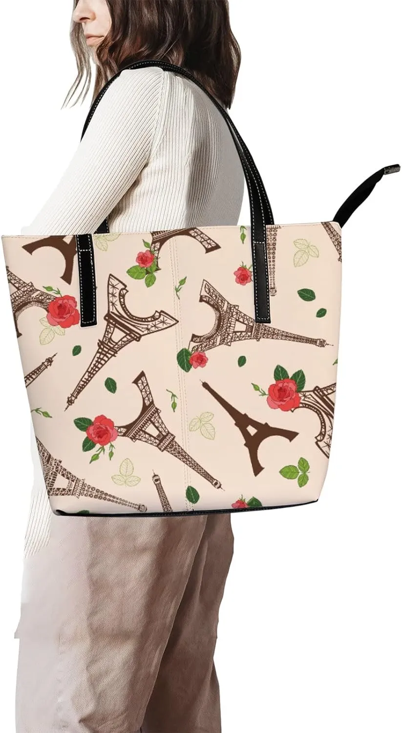 Tote Bag for Women PU Leather Handbags Women's Crossbody Handbags Work Tote Bags for Women Coachbags Tote Bag with Zipper