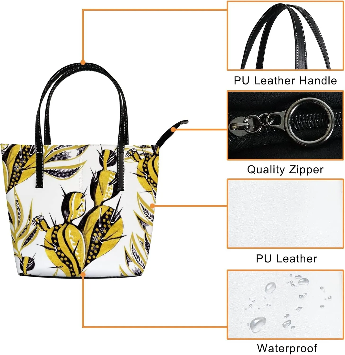 Tote Bag for Women PU Leather Handbags Women's Crossbody Handbags Work Tote Bags for Women Coachbags Tote Bag with Zipper
