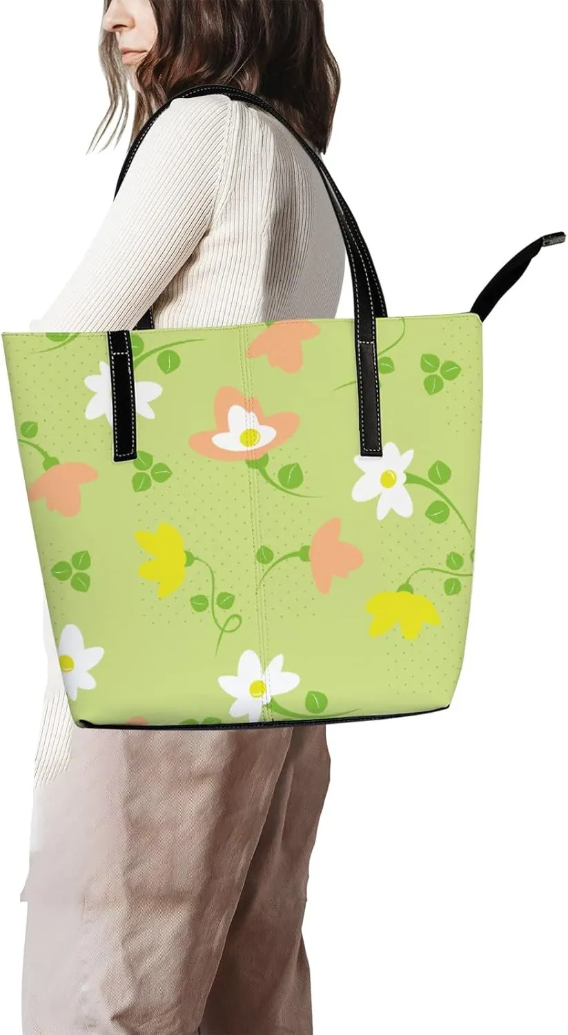 Tote Bag for Women PU Leather Handbags Women's Crossbody Handbags Work Tote Bags for Women Coachbags Tote Bag with Zipper