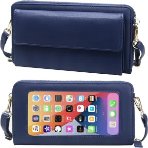 Touch Screen Phone Bag Small Crossbody Bag Shoulder Handbag, RFID Blocking Wallet for Women