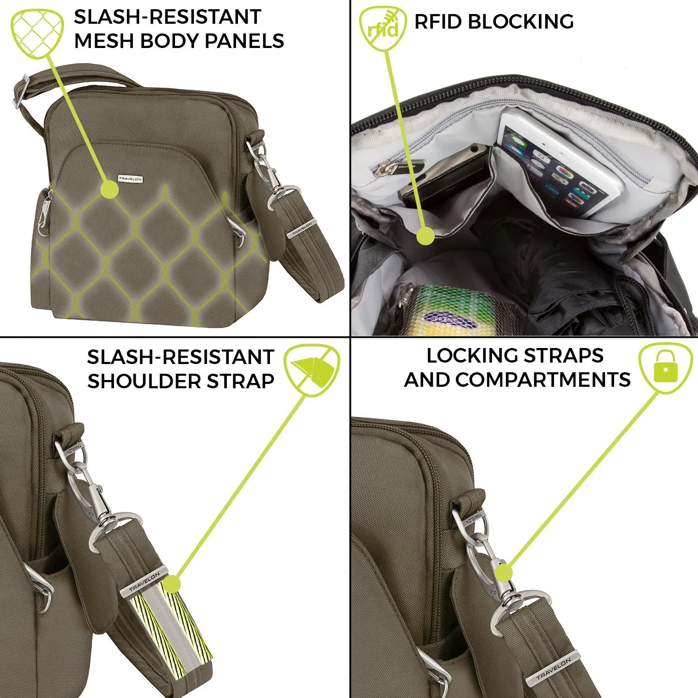 Travelon Anti-Theft Classic Travel Bag, Midnight, One Size