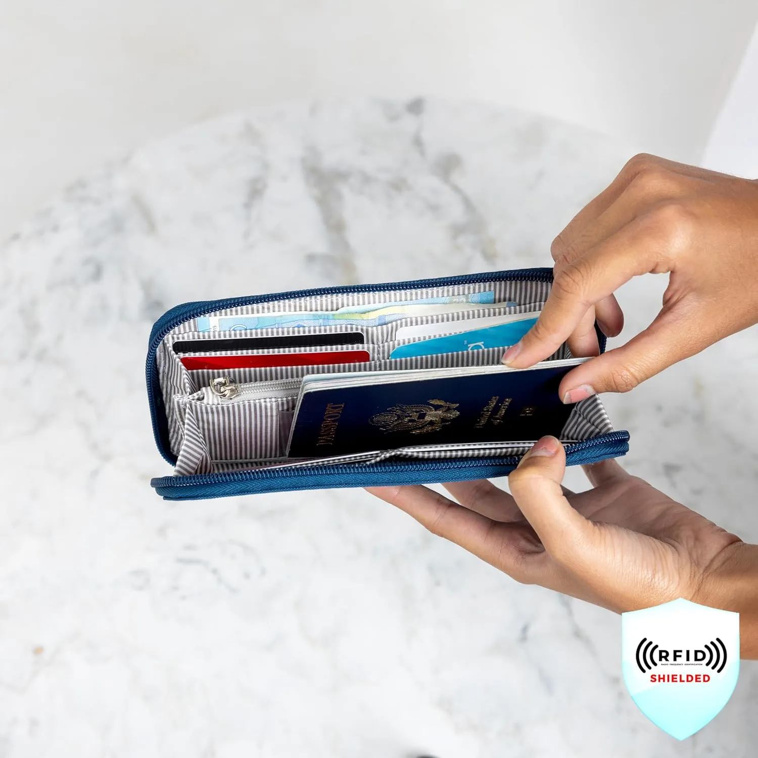 Travelon RFID Blocking Single Zip Wallet