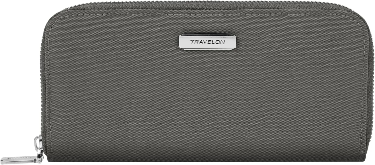 Travelon RFID Blocking Single Zip Wallet