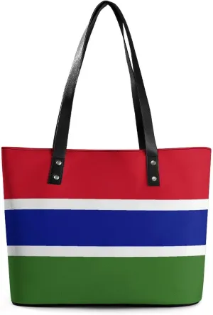 Trendy Hungary Flag Zipper Shoulder Bag Women Stylish Leather Tote for Daily Use