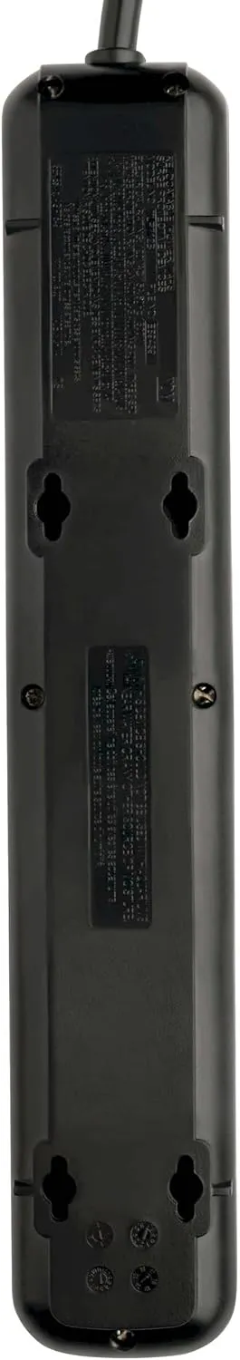 Tripp Lite 7 Outlet Surge Protector Power Strip, Extra Long 12ft Cord, Black, & Dollar 25,000 Insurance (TLP712B)