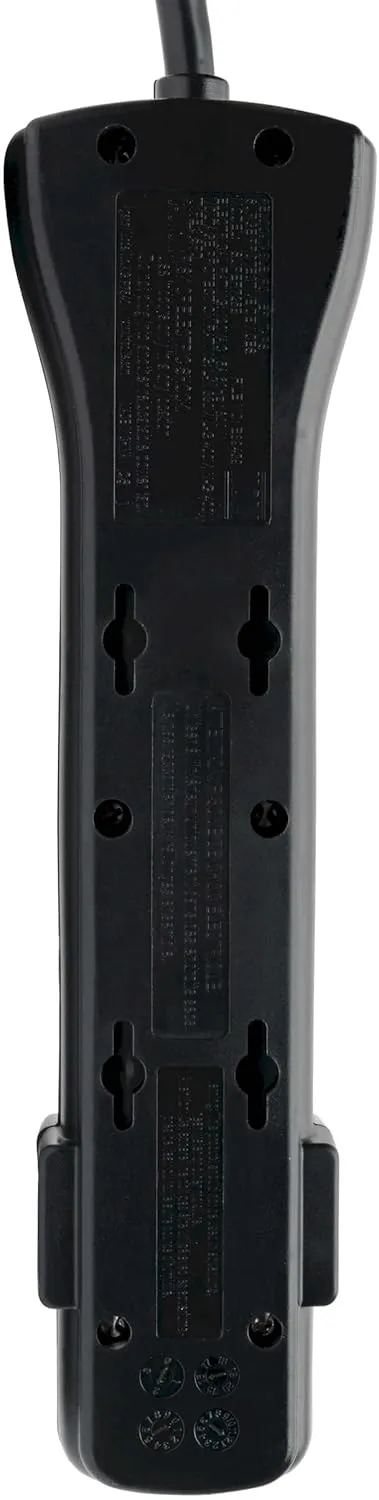 Tripp Lite 7 Outlet Surge Protector Power Strip, Extra Long Cord 25ft, Right-Angle Plug, Black, Lifetime Limited Warranty & $75K INSURANCE (SUPER725B)
