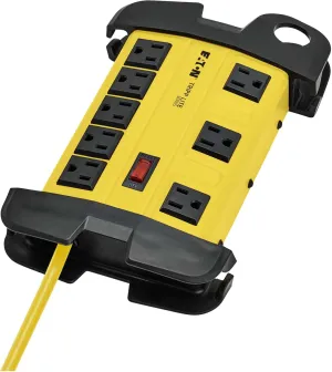 Tripp Lite 8 Outlet Safety Power Strip, 25ft Cord with GFCI 5-15P Plug, Hang Holes (TLM825GF)