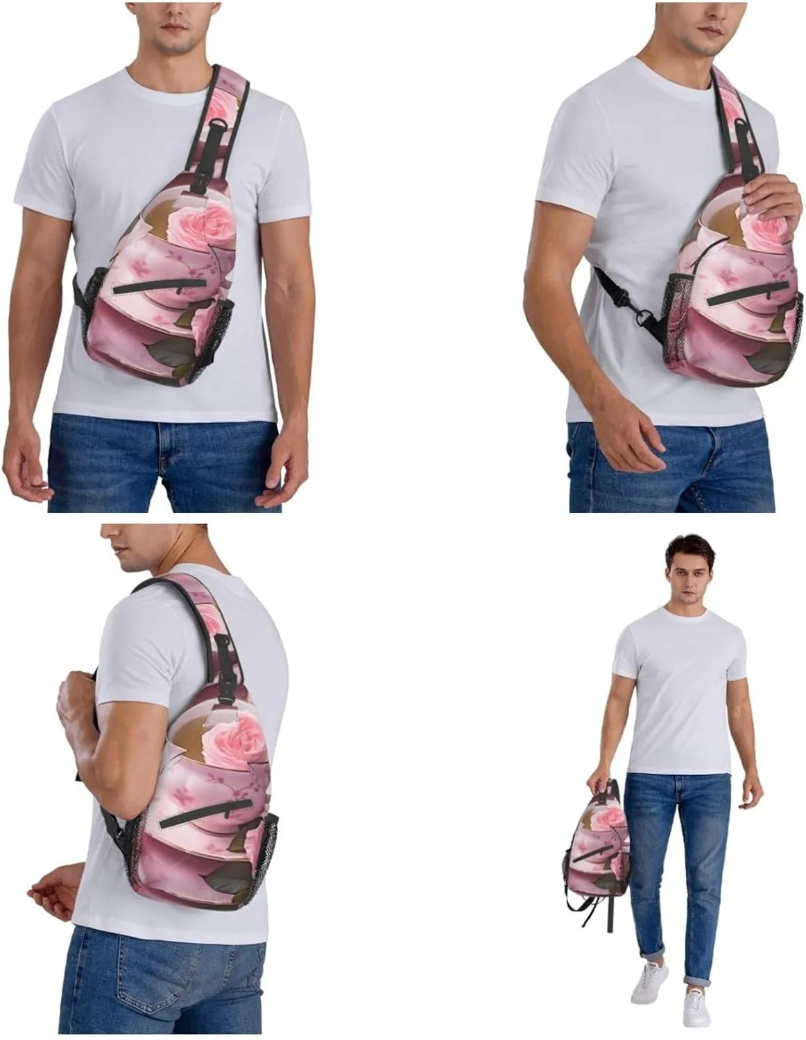 Tropical Rainforest Jungle Scene Print Cross Chest Bag Diagonally Men Cross Chest Bag Diagonally