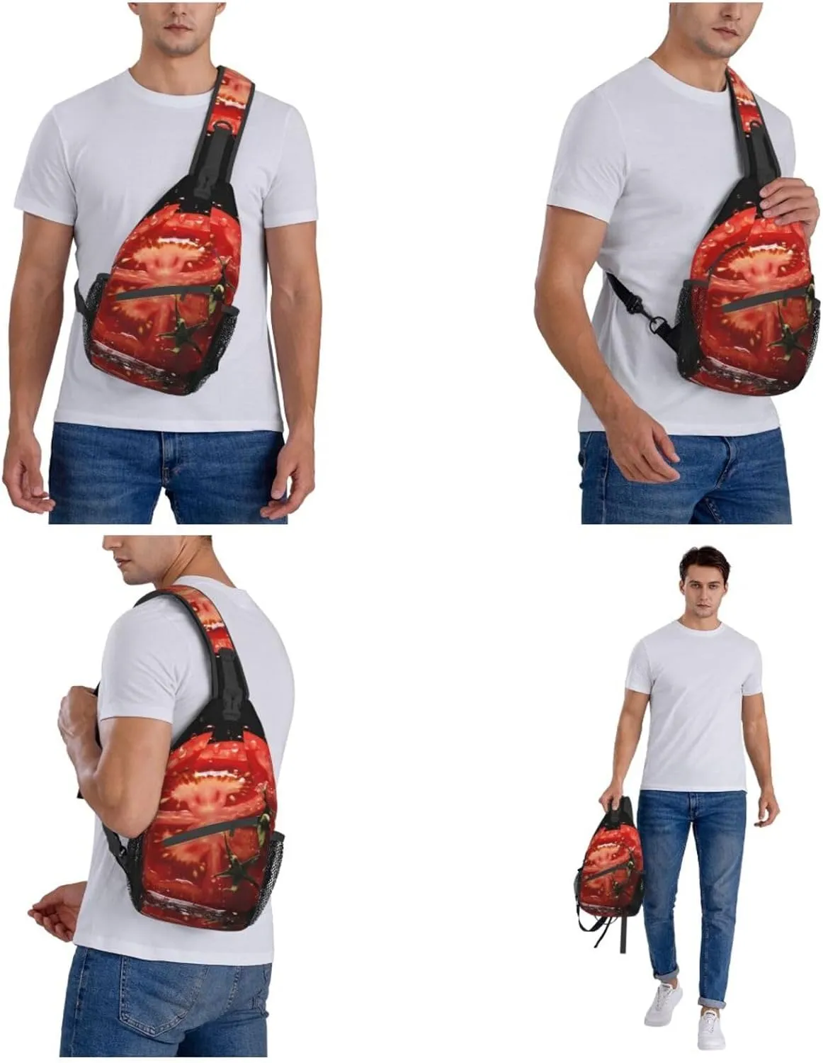Tropical Rainforest Jungle Scene Print Cross Chest Bag Diagonally Men Cross Chest Bag Diagonally