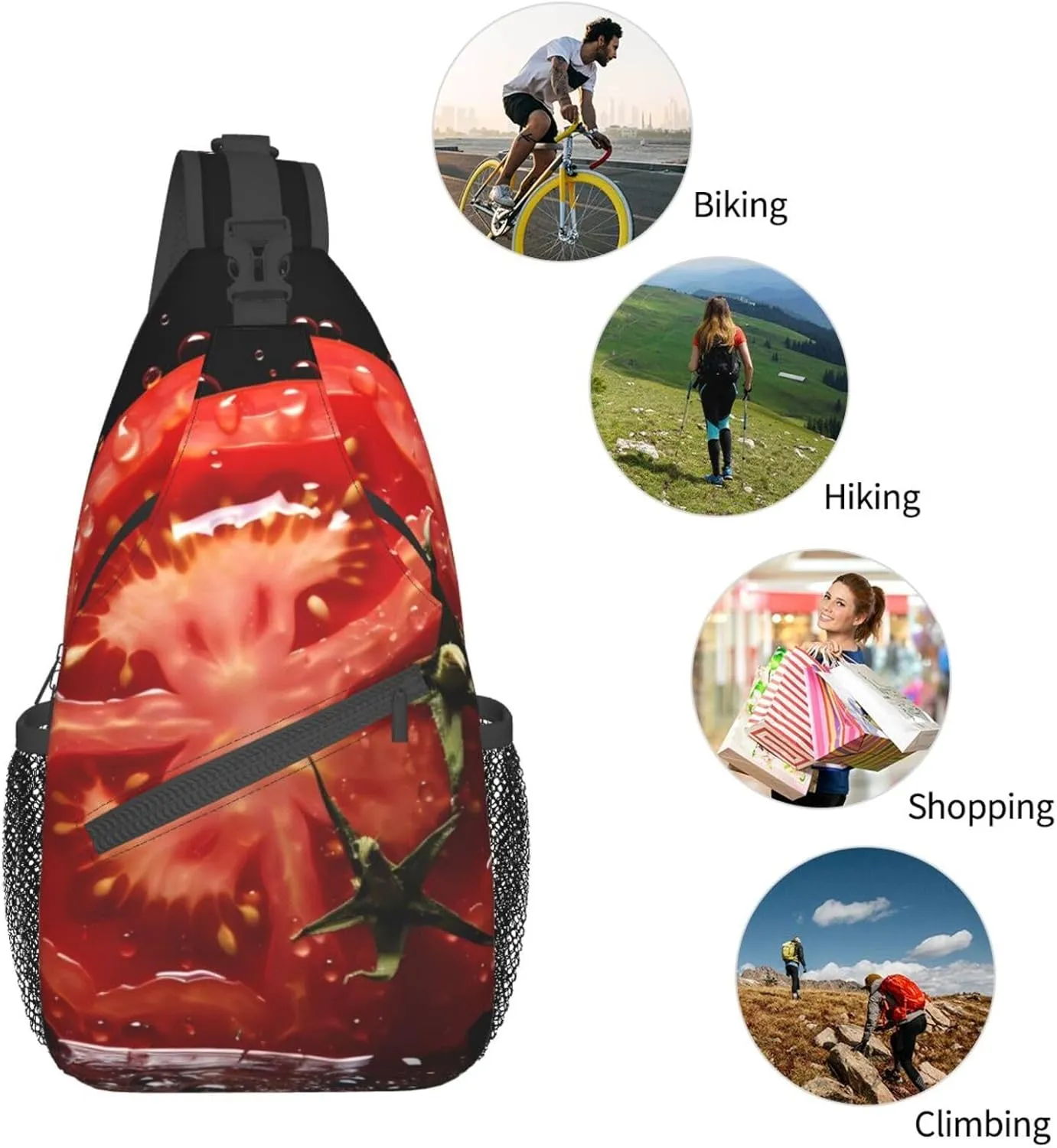 Tropical Rainforest Jungle Scene Print Cross Chest Bag Diagonally Men Cross Chest Bag Diagonally