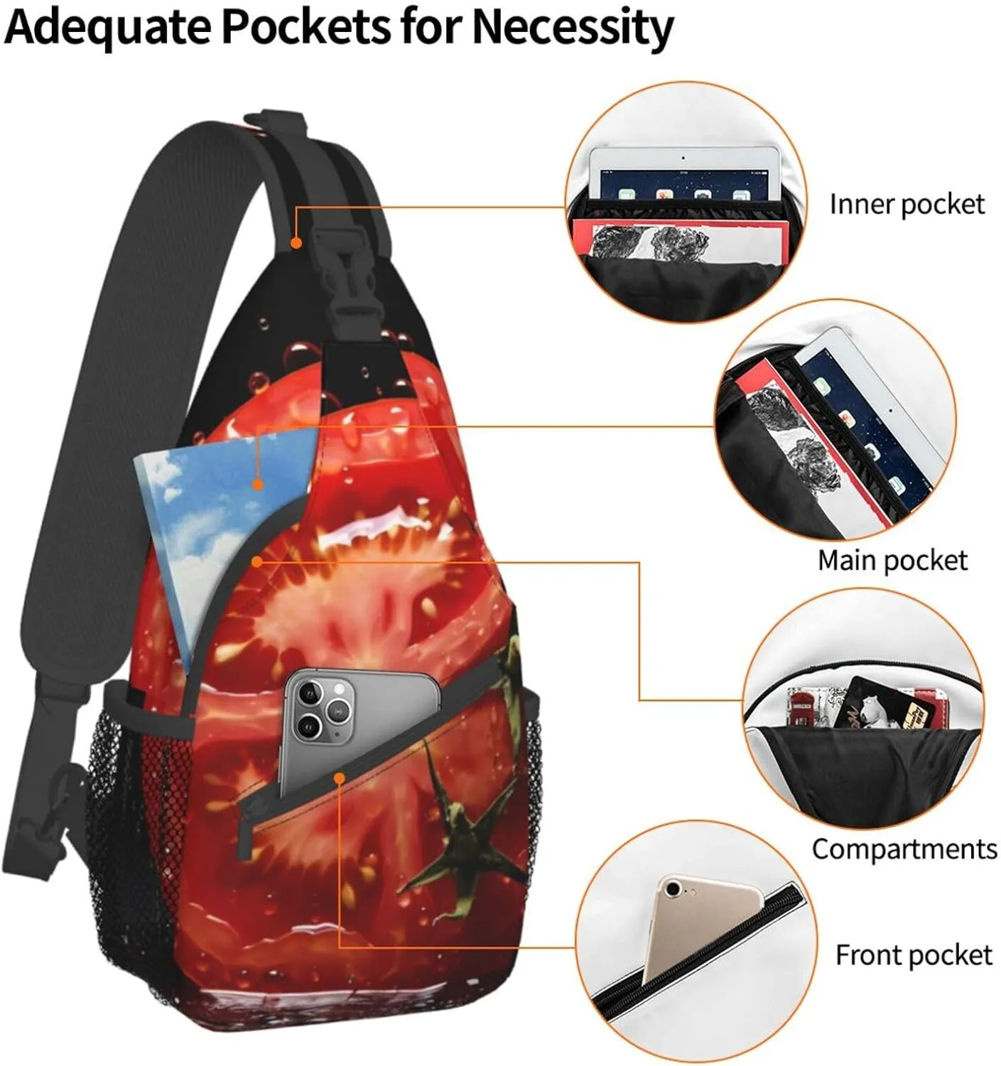 Tropical Rainforest Jungle Scene Print Cross Chest Bag Diagonally Men Cross Chest Bag Diagonally