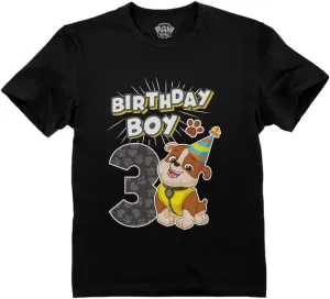 Tstars Marshall 3rd Birthday Boy Shirt Gifts for 3 Years Old Bday Paw Patrol Theme Party Toddler Kids T-Shirt