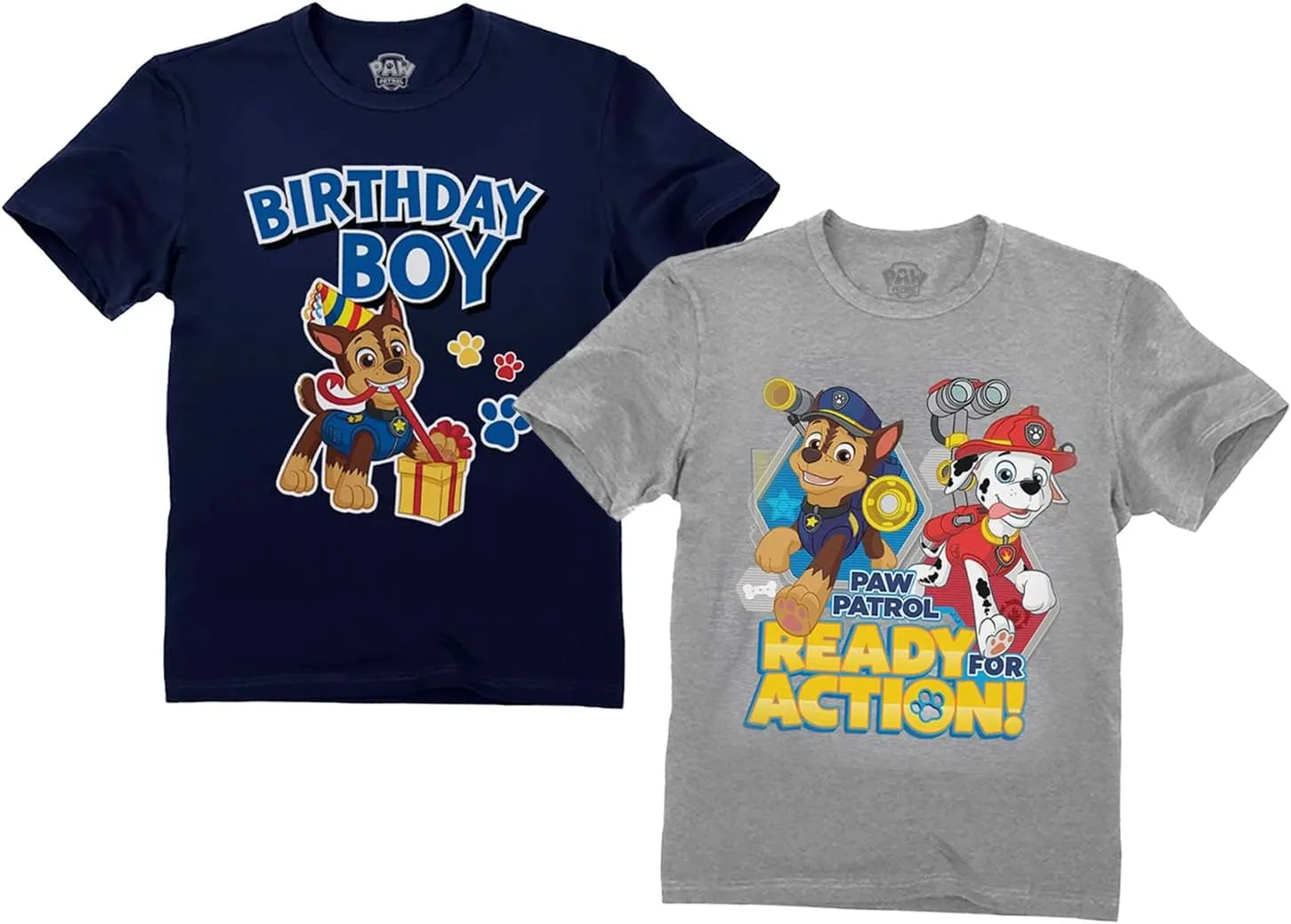 Tstars Paw Patrol Birthday Boy Shirt Gifts for Boys Badge Shield 2nd 3rd 4th 5th Toddler Kids T-Shirt