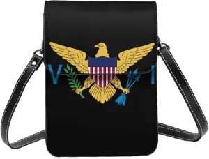 Ukraine Flag Sunflower Leather Crossbody Cell Phone Purse Small Wallet Bags Adjustable Phone Bag for Women