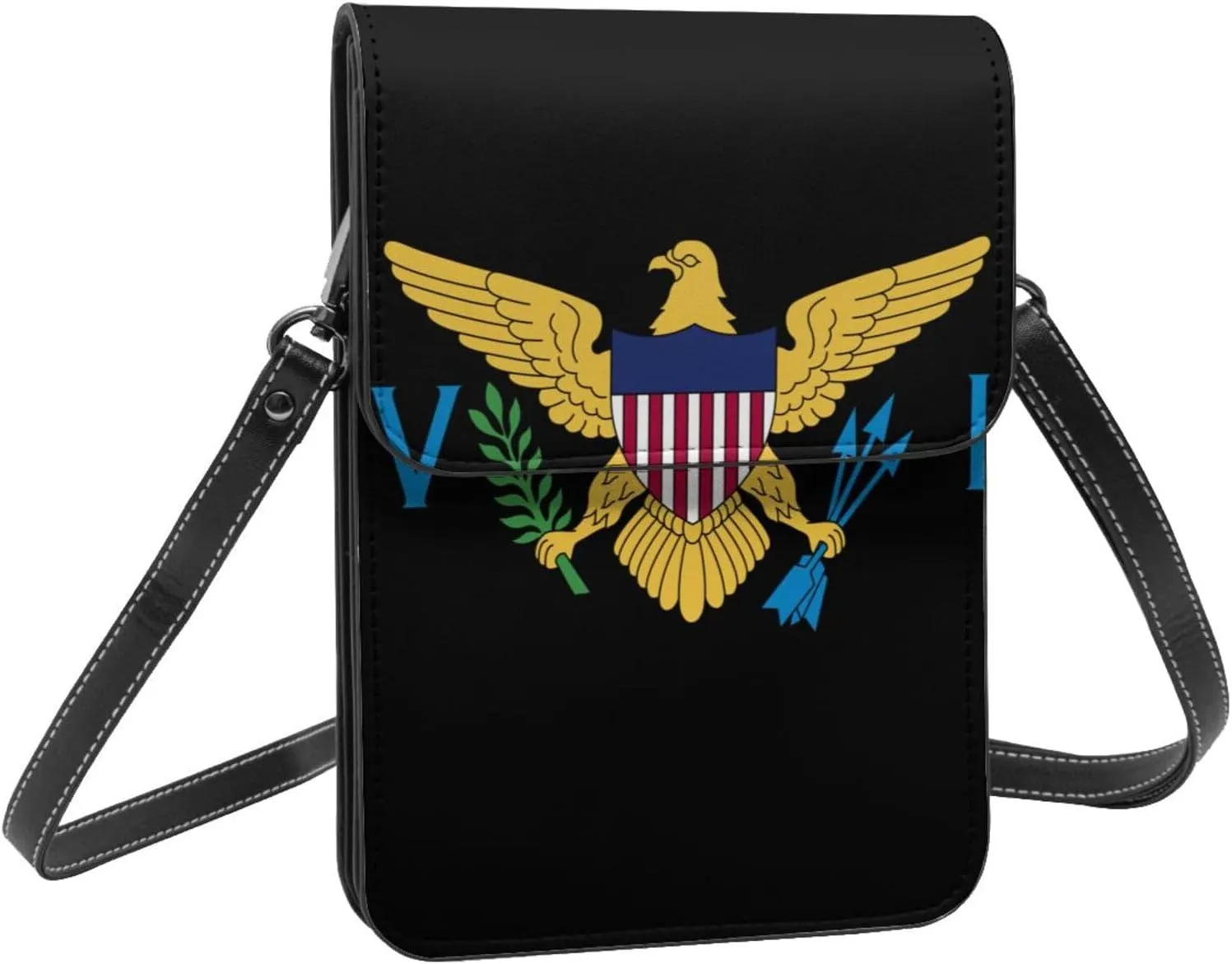 Ukraine Flag Sunflower Leather Crossbody Cell Phone Purse Small Wallet Bags Adjustable Phone Bag for Women