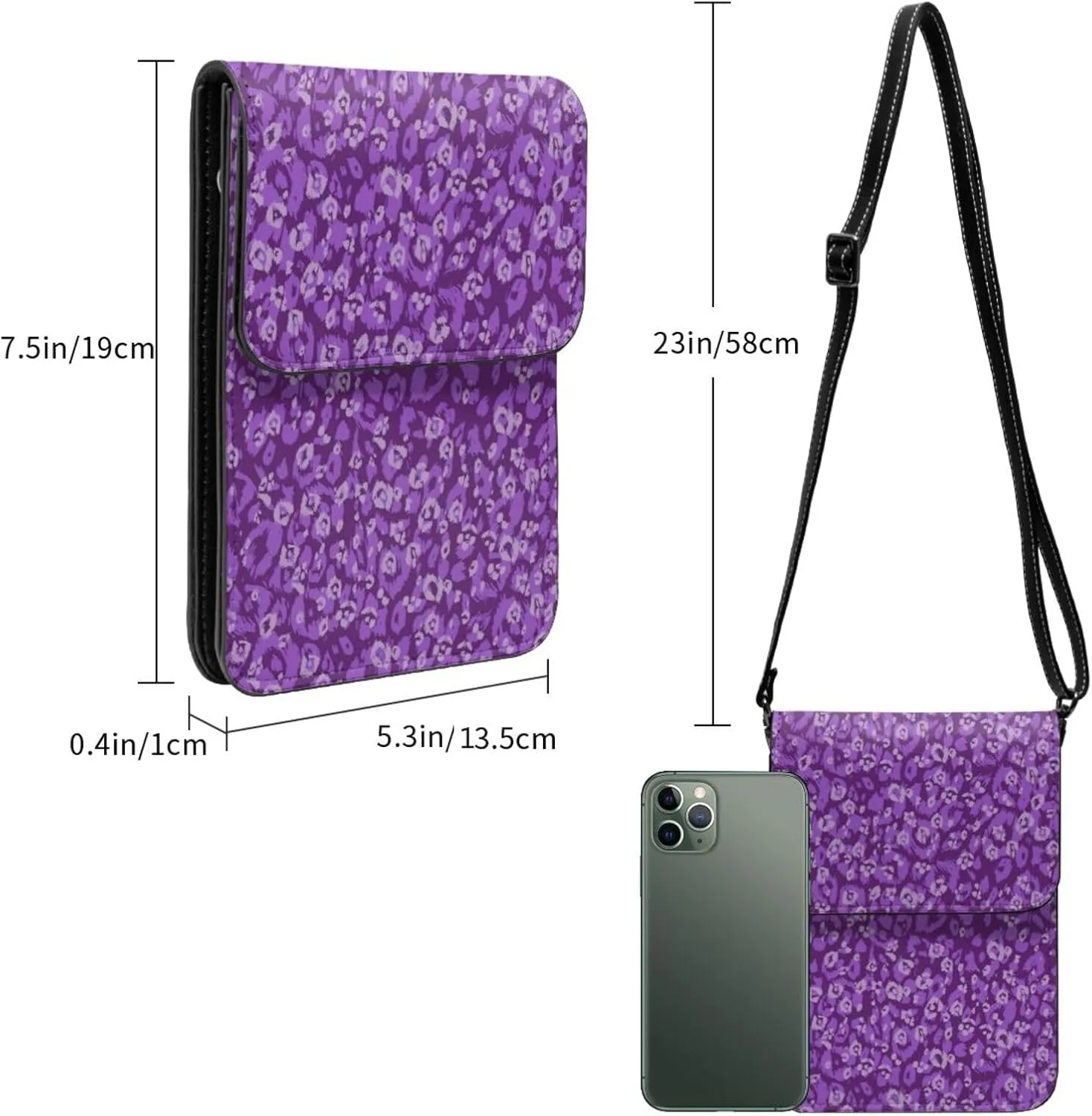 Ukraine Flag Sunflower Leather Crossbody Cell Phone Purse Small Wallet Bags Adjustable Phone Bag for Women