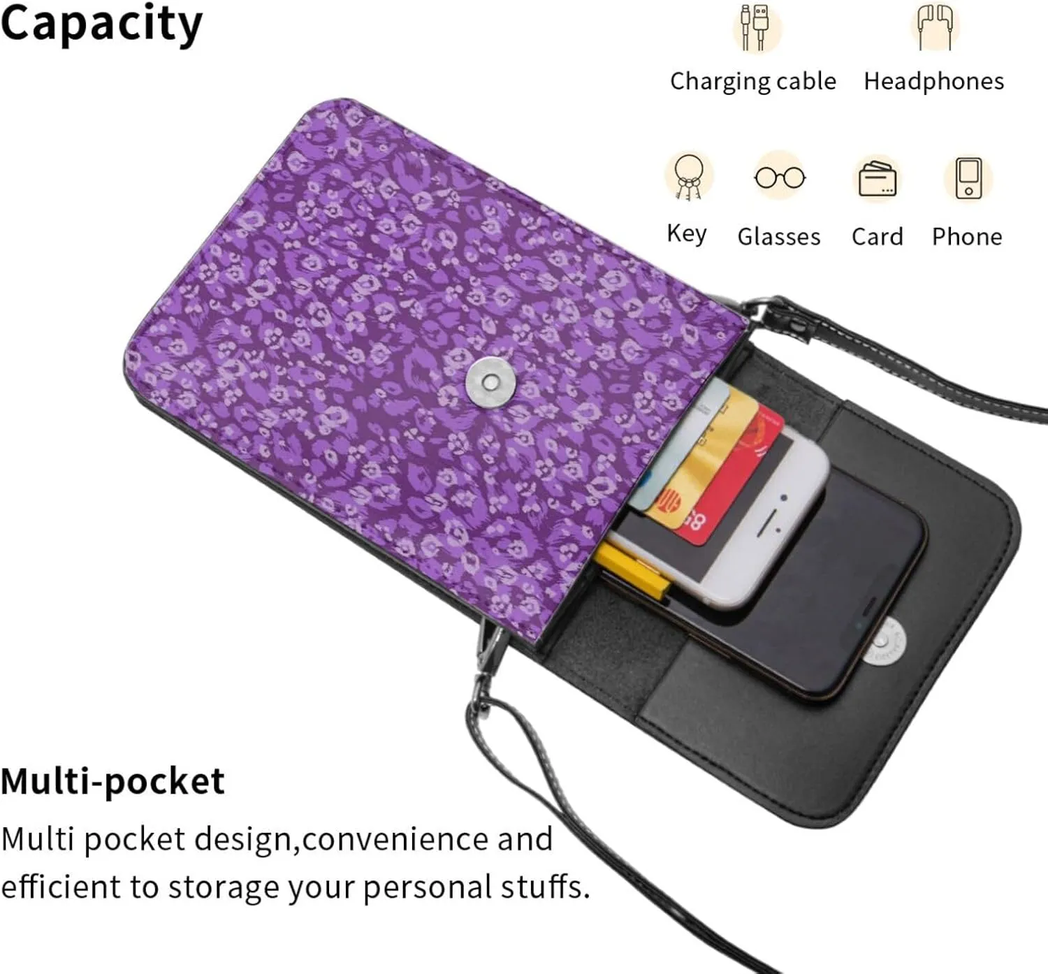 Ukraine Flag Sunflower Leather Crossbody Cell Phone Purse Small Wallet Bags Adjustable Phone Bag for Women