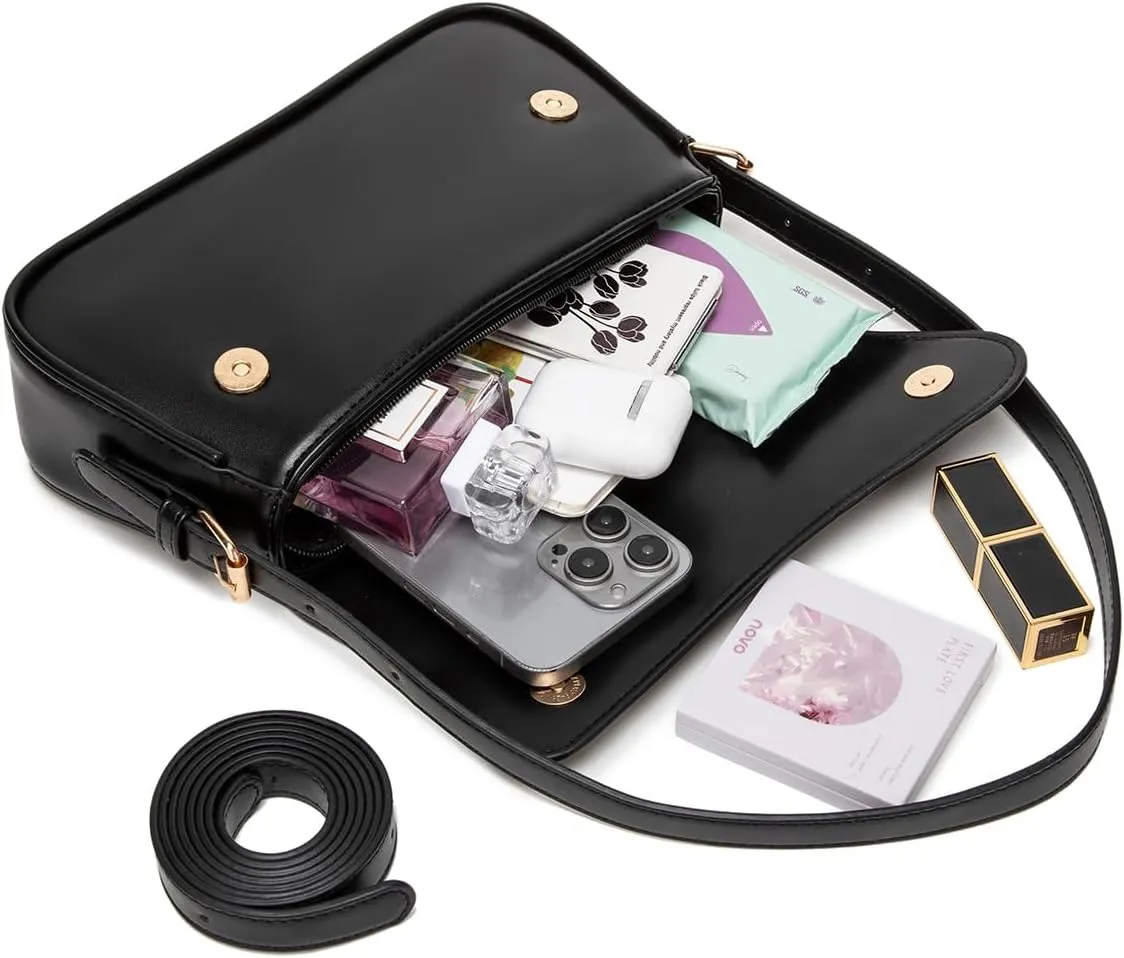 Underarm Shoulder Bag for Women Trendy Purse Vegan Leather Hobo Handbags Clutch Crossbody Bag