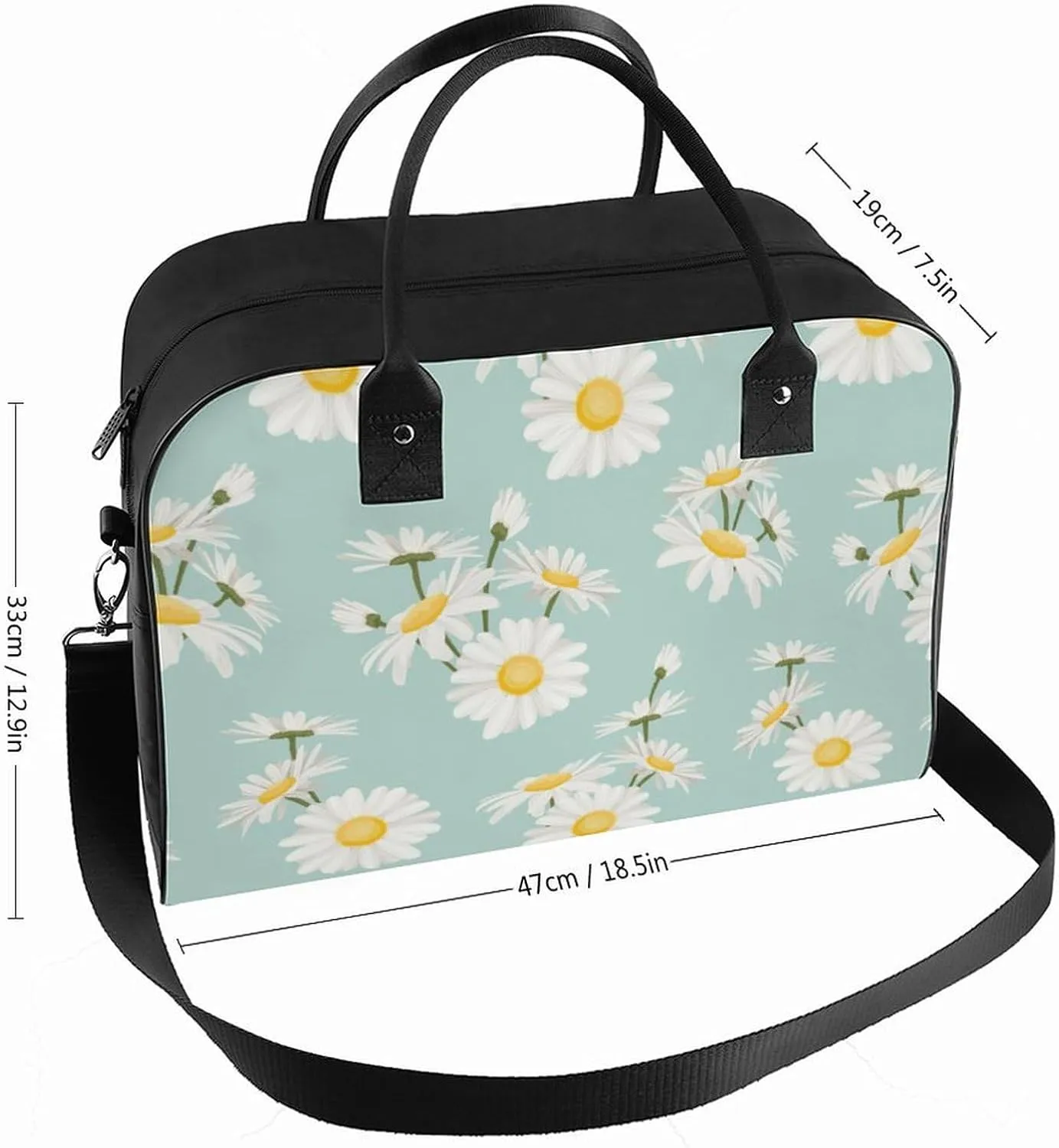 Unisex Crossbody Nylon Colorful Butterfly Elegant Handbag for Traveling 13" X 19" X 8"