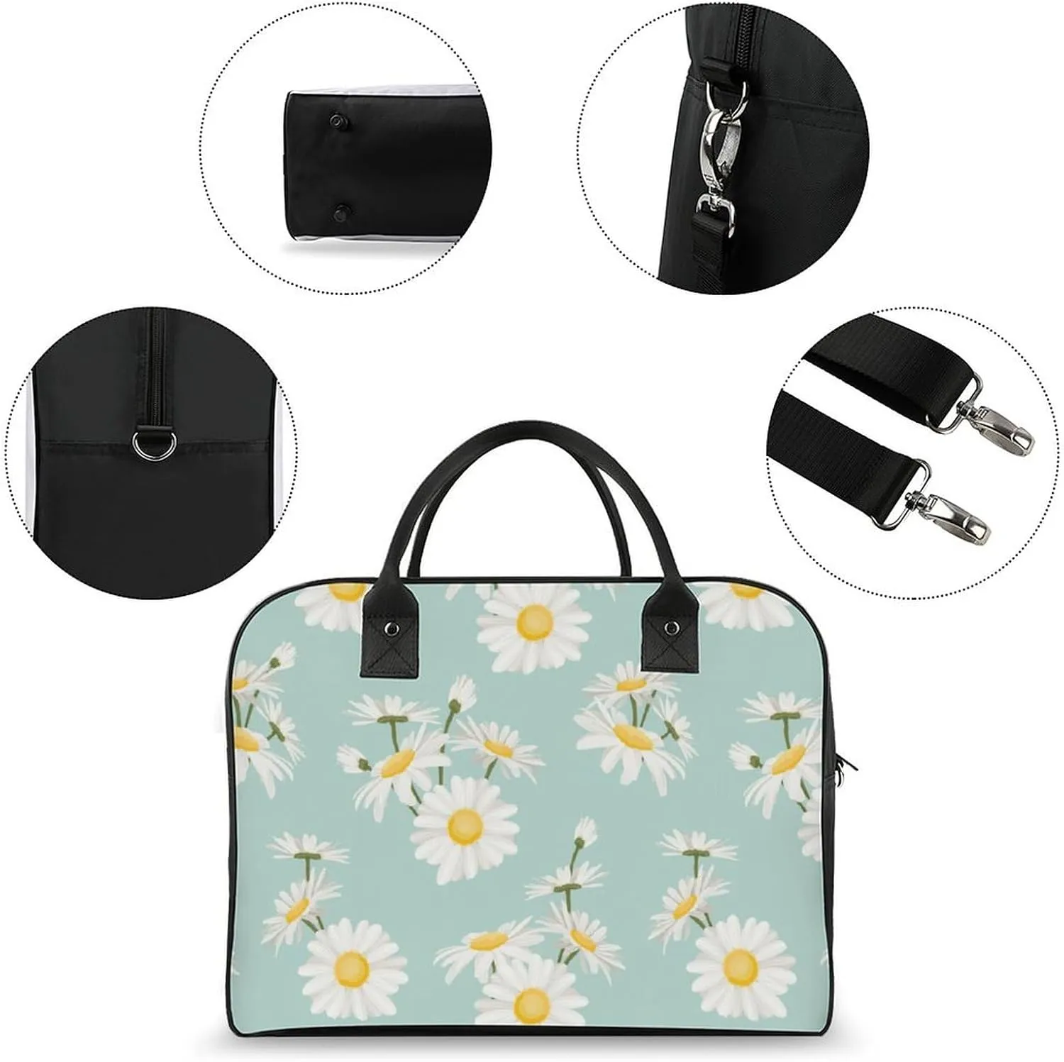 Unisex Crossbody Nylon Colorful Butterfly Elegant Handbag for Traveling 13" X 19" X 8"