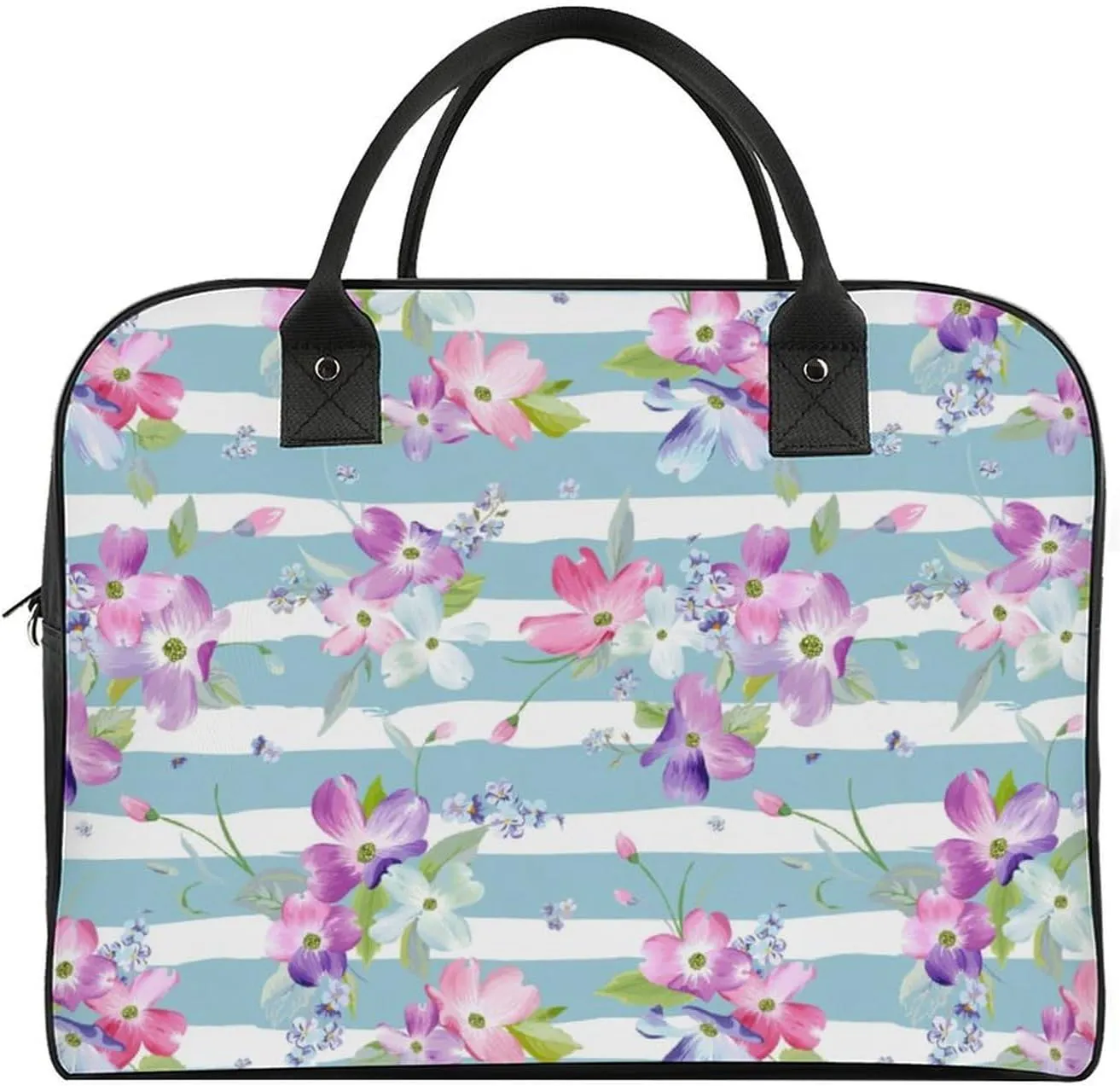 Unisex High-capacity Nylon Colorful Butterfly Aesthetic Handbag for Business Trip 13" X 19" X 8"